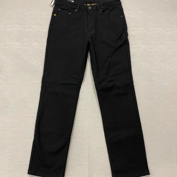 CAT Caterpillar Work Pants Mens 34 x 34 Black Canvas Fleece Lined Insulated - Picture 2 of 12
